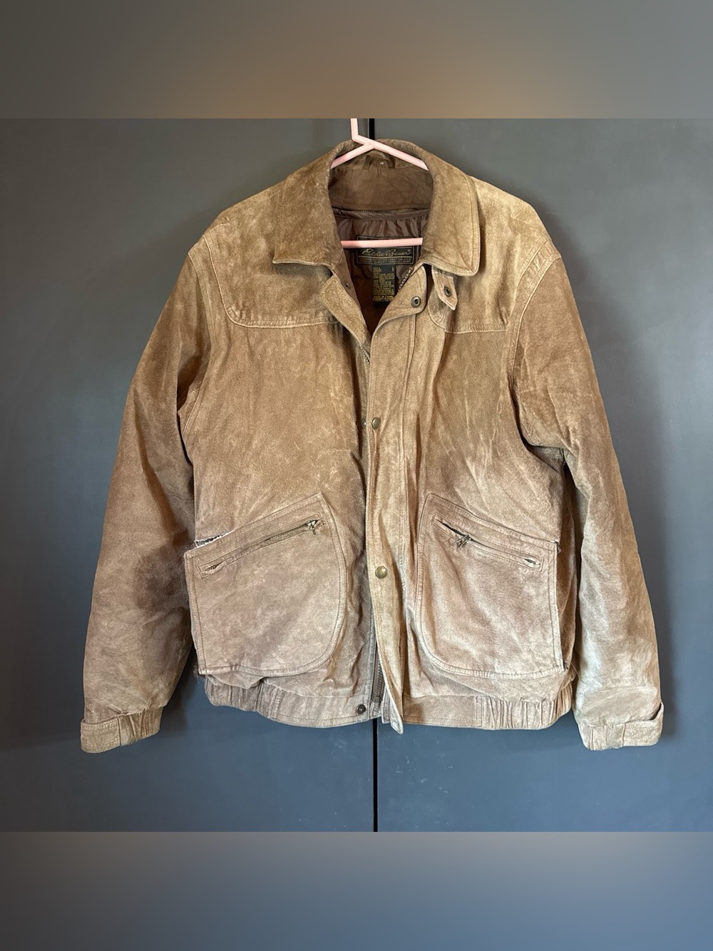 VTG Eddie Bauer Leather Goose Down